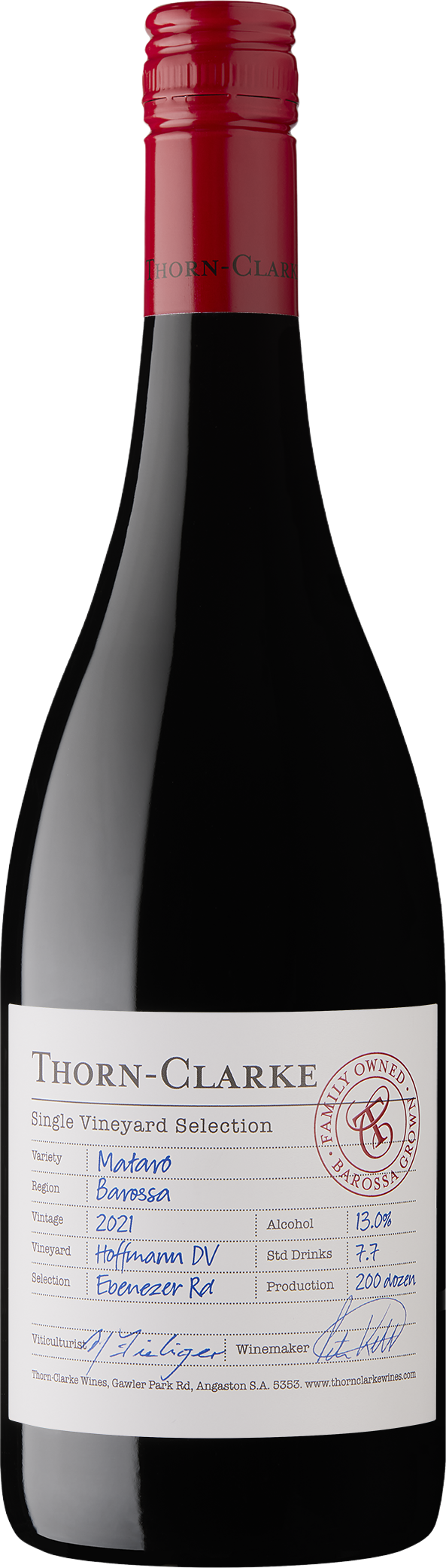 Thorn-Clarke Wines Single Vineyard Selection Hoffmann DV Ebenezer Rd Barossa Mataro 2021